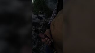 Outdoor cum man big thick penis comes squirting in open field - 12 image