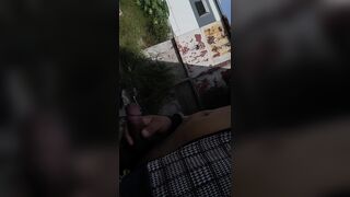 Outdoor cum man big thick penis comes squirting in open field - 15 image