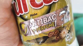 Malleable stick in the disinfectant bottle of the young straight slave. - 5 image