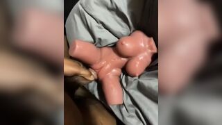 BBC fucks a doll and cumshot - 1 image