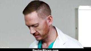 Patient Is Lured to Suck Doctor's Cock and Sit on It - Doctorblows - 2 image