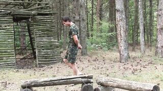 Horny gays in training have a wild threesome - 2 image