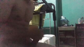 Sex-starved stepson wanks his thick cock in his bedroom - - 12 image