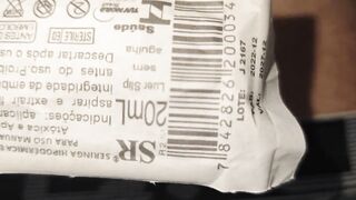 Chemical serum in the syringe being introduced into the stick. - 7 image