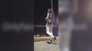 Femboy struts and flashes in public in vegas - 2 image