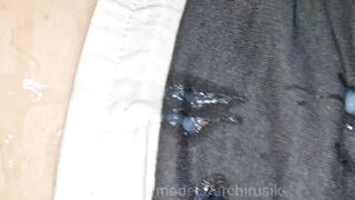 A Huge Precum and a Powerful Cumshot with Huge Fountains From Daddy's Fucking Cock in My Ass! - 15 image