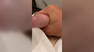 Teacher and student. Old teacher gets first time helping hand from young 18 virgin student handjob with big hot cum. - 13 image