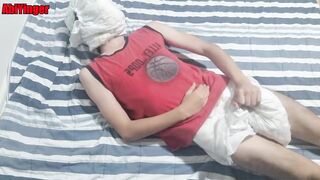 Diaper Masked Boy 18+ Jerking Off and Cumming - 11 image