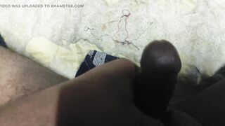 The boy shook his hand at night.