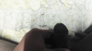 The boy shook his hand at night.