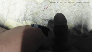 The boy shook his hand at night.