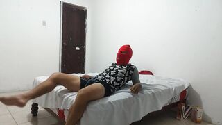 THE SCANDALOUS VIDEO OF MY DIRTY STEPSON!! HE HAD NO ONE TO FUCK AT HOME AND HE HAD SEX WITH THE INFLATED CONDOM.