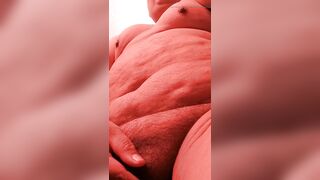 Chubby mexican playing in the room