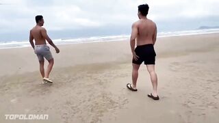 Two handsome guys go camping and fuck in the tent - 4 image