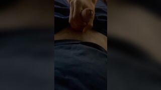 touches older first time gets a big hot cum all over hand bed and shorts - 4 image