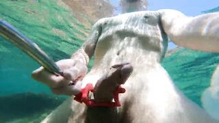 How I scream! Cumming with my selfie stick while snorkeling made me moan screaming like never before - 14 image