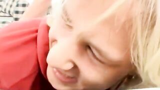 Blonde haired twink getting ass spanked and spanking back - 3 image