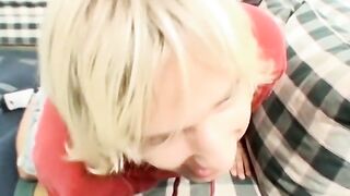 Blonde haired twink getting ass spanked and spanking back - 4 image