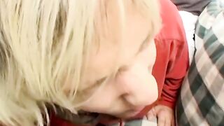 Blonde haired twink getting ass spanked and spanking back - 7 image