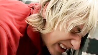 Blonde haired twink getting ass spanked and spanking back - 9 image