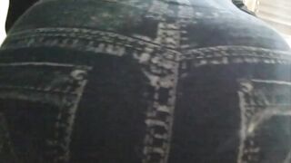 Sissy bubble butt in tight jeans - 13 image