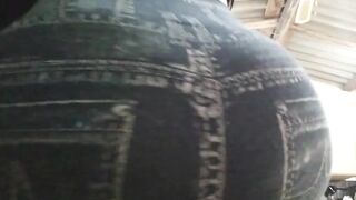 Sissy bubble butt in tight jeans - 14 image