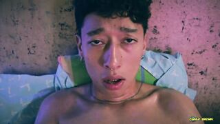 Sexy Twink Jacobo Torres Jerking His Big Uncut Cock With Oil And Shooting A Big Cum Load