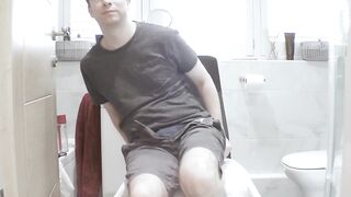 Solo Amateur Male Boy Self Fuck In The Bathroom - 2 image