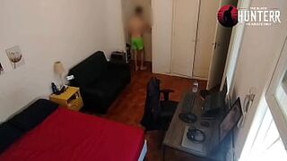 Twink giving it to the coach in the college dorm - 1 image