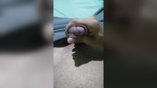 Big cumshot, young man cumming a lot while masturbating his big thick cock very hard horny - 10 image
