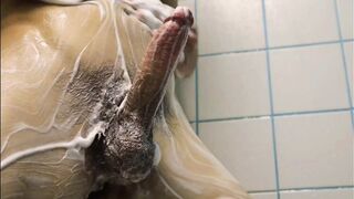 beautiful cock massage in the shower - 1 image