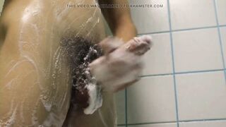 beautiful cock massage in the shower - 8 image