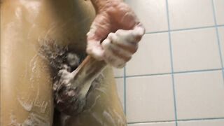 beautiful cock massage in the shower - 9 image