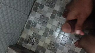 Horny guy with big dick banging in the bathroom - 1 image