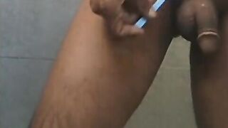 Shaving my dick balls and booty with romantic Indian songs - 4 image