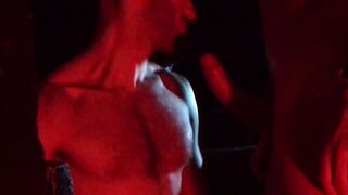 Tom Green, Joe Gunner & Ethan Cordoba, gay 3some in the red