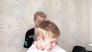 student with a big dick sent a photo of his dick to a cute twink, student fucked a twink's asshole hard - 12 image