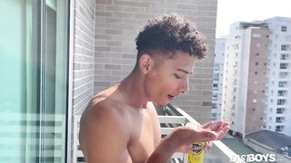 Amazing latino body and big huge cock handjob - 6 image