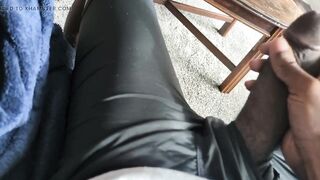 Cumming after a long night of work