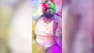 Holi bhabhi ke saath jungle mein lathmar holi #happyholi - 13 image