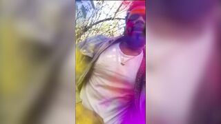 Holi bhabhi ke saath jungle mein lathmar holi #happyholi - 14 image