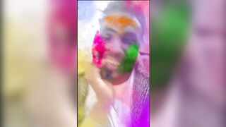 Holi bhabhi ke saath jungle mein lathmar holi #happyholi - 15 image