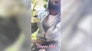 Holi bhabhi ke saath jungle mein lathmar holi #happyholi - 3 image