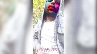 Holi bhabhi ke saath jungle mein lathmar holi #happyholi - 5 image