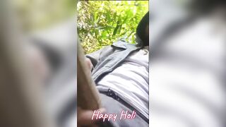 Holi bhabhi ke saath jungle mein lathmar holi #happyholi - 8 image