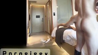 Couple Gay Boy Asian Amateur Muscle BigCock Fuck Bareback In Hotel - 12 image