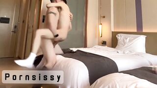 Couple Gay Boy Asian Amateur Muscle BigCock Fuck Bareback In Hotel - 2 image