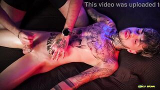 Camilo Brown Giving Intense Handjob To Hot Tattooed Stud Inked Mike Making Him Shoot His Cum - 7 image
