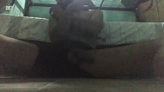 Cute horny stepson masturbates on the bedroom floor - 12 image