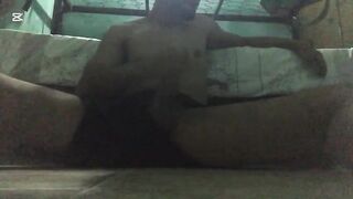 Cute horny stepson masturbates on the bedroom floor - 14 image